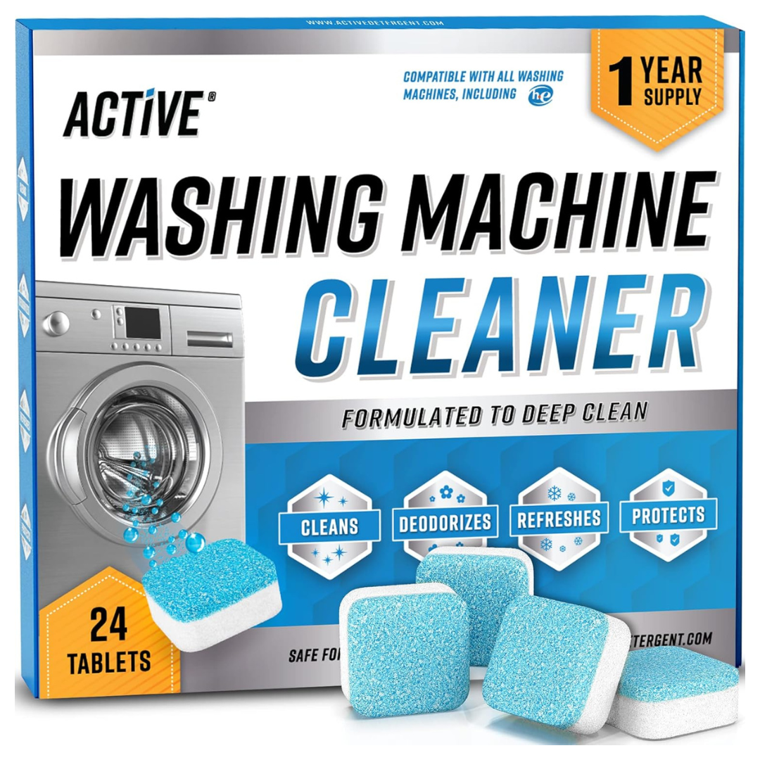 24-Pack Active Washing Machine Cleaner Deep Cleaning Tablets