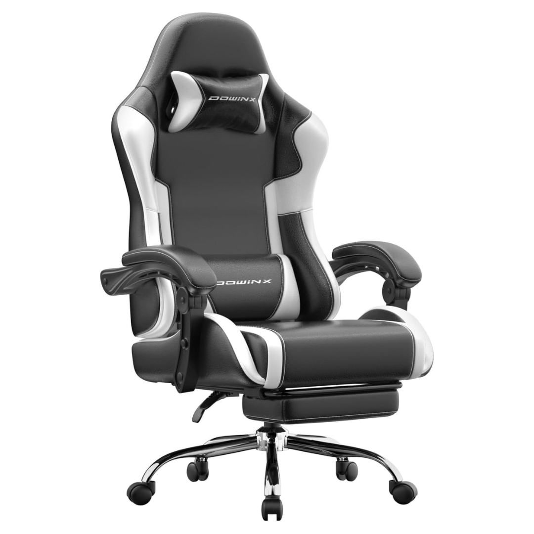 Dowinx Footrest & Massage Lumbar Ergonomic Gaming Chair