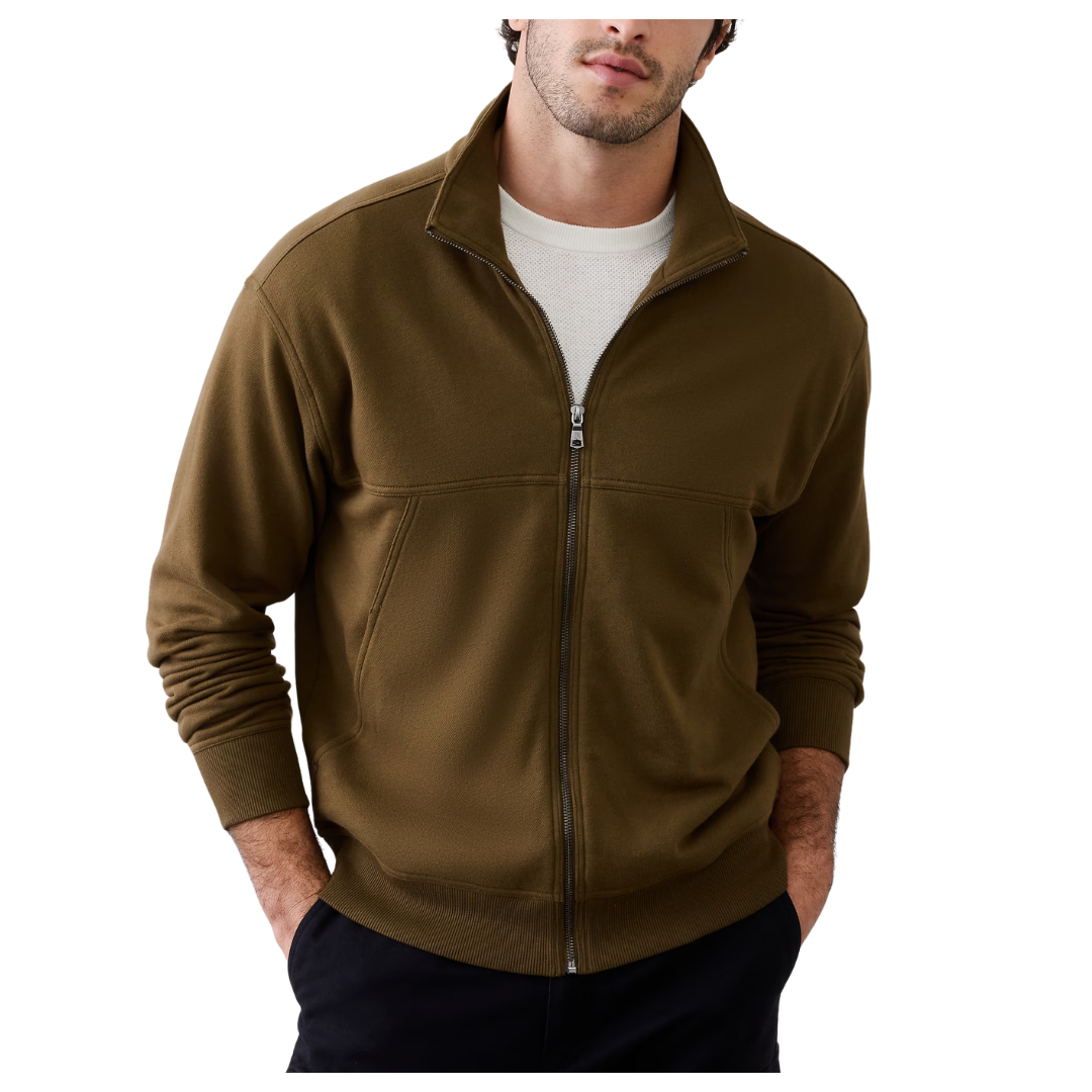 Banana Republic Factory Men's Washed Mock-Neck Jacket