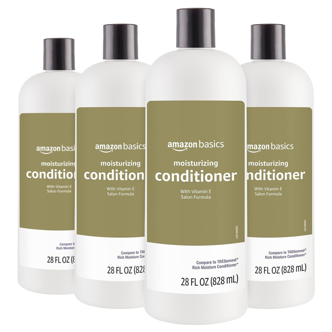 4-Pack Amazon Basics Moisture Rich Conditioner (28 Fl Oz)