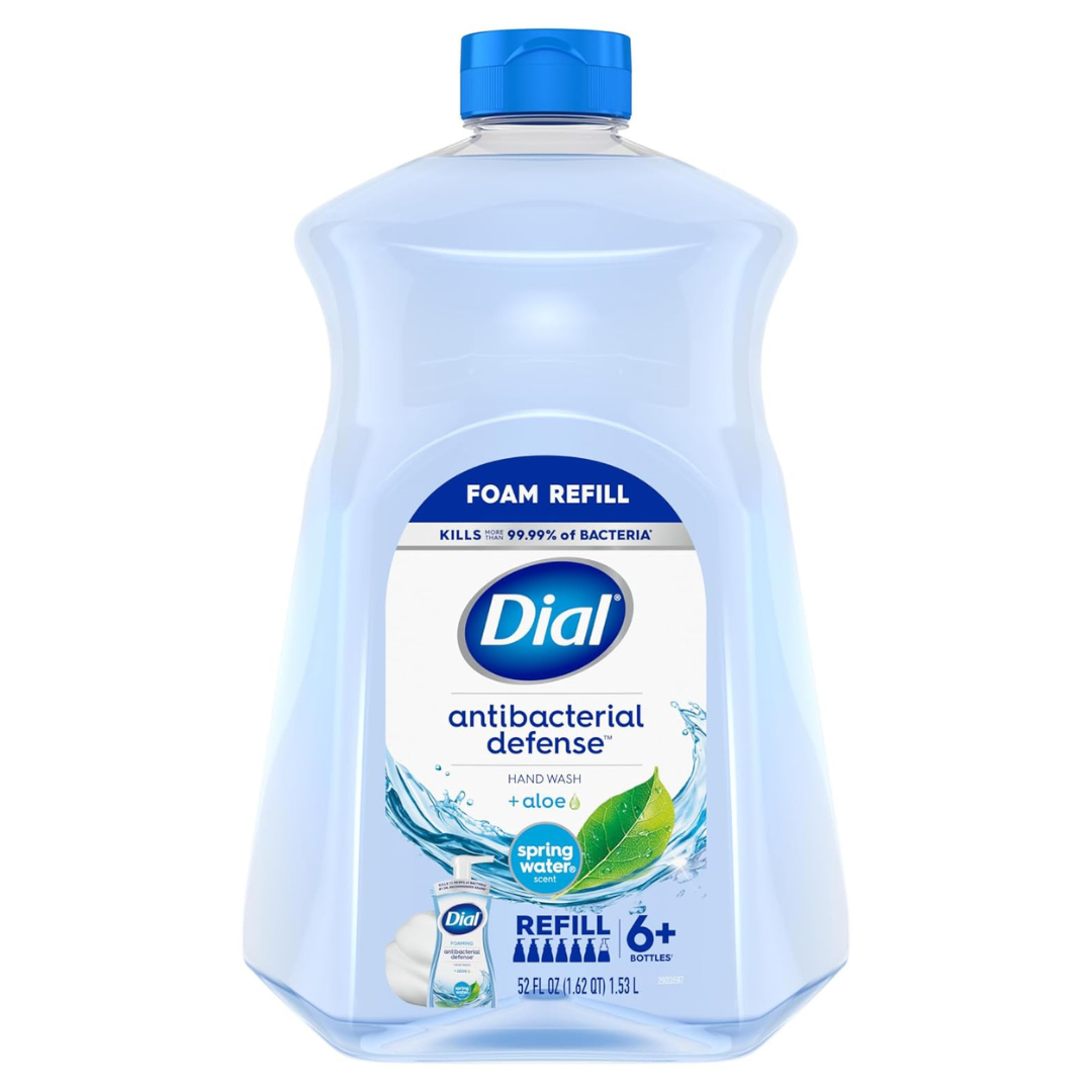 52-Oz Dial Antibacterial Foaming Hand Soap Refill, Spring Water