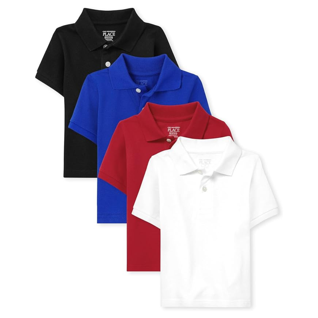 4-Pack The Children's Place Boys Short Sleeve Polo Shirt