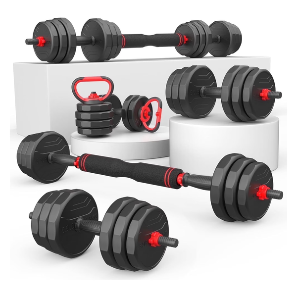 Upgo 70lbs 5-In-1 Adjustable Free Weight Set