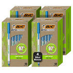 200-Count BIC Ecolutions Round Stic Blue Ink Ballpoint Pens