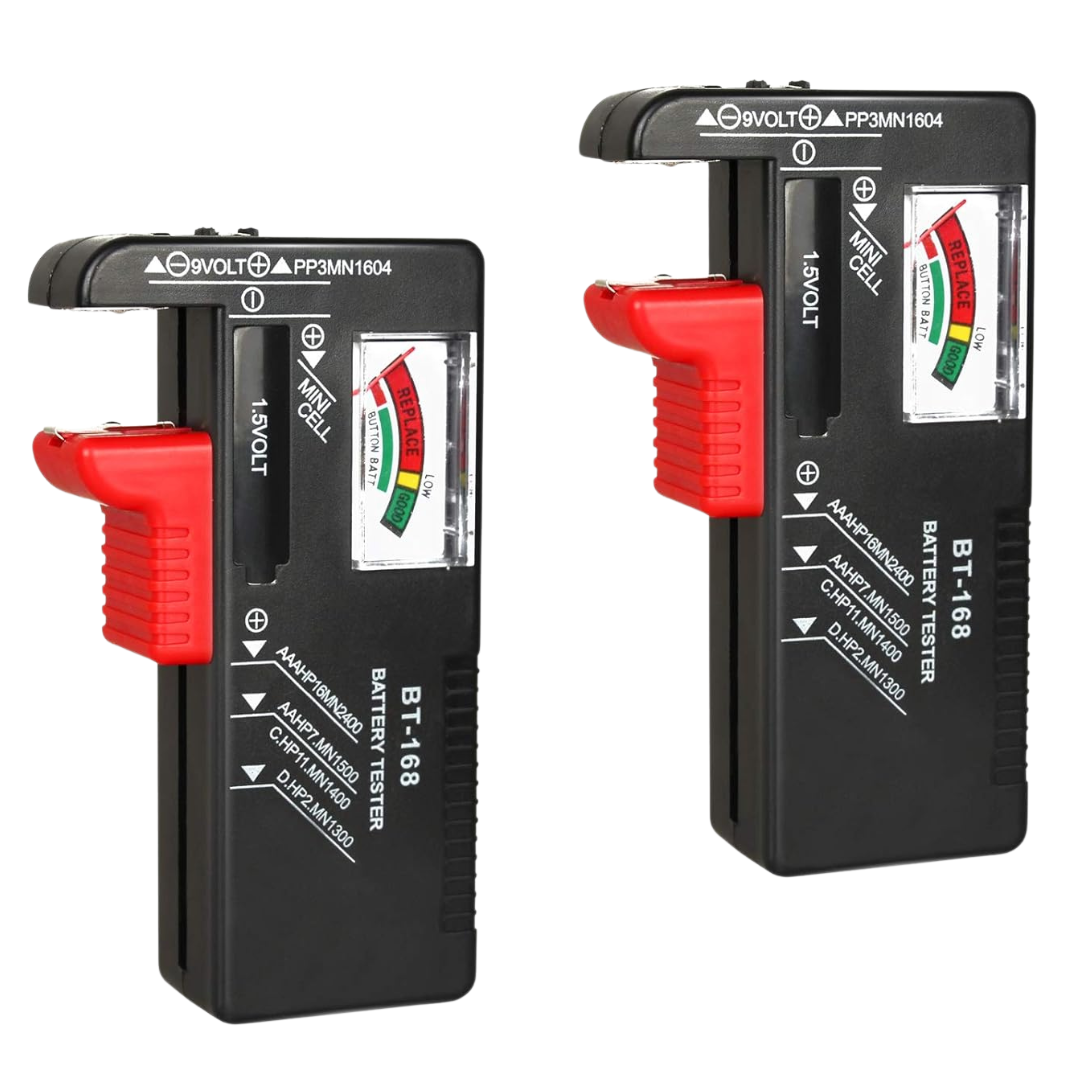 2-Pack BT-168 Universal Battery Tester Checker