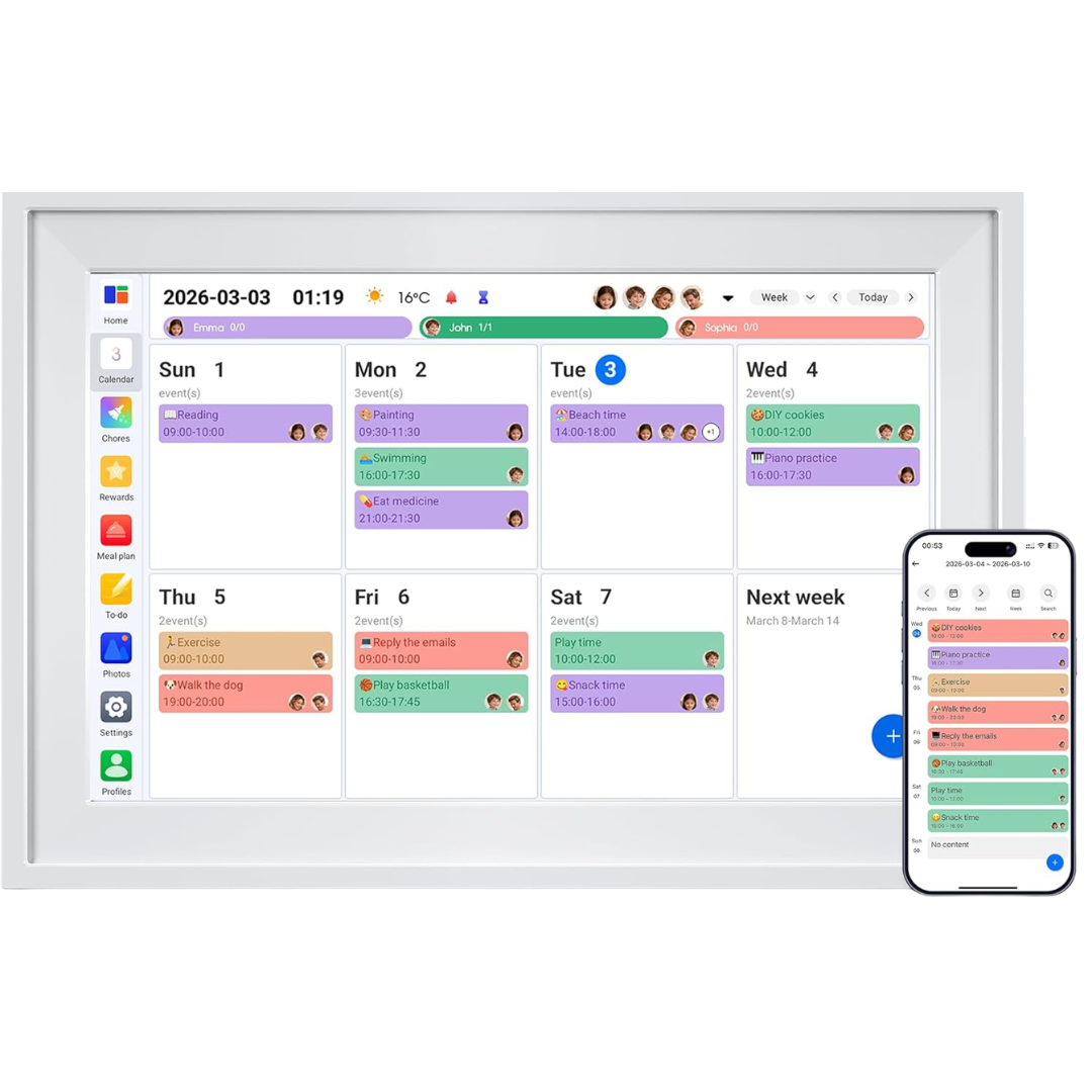 10.1" Smart Touchscreen Display Digital Electronic Calendar