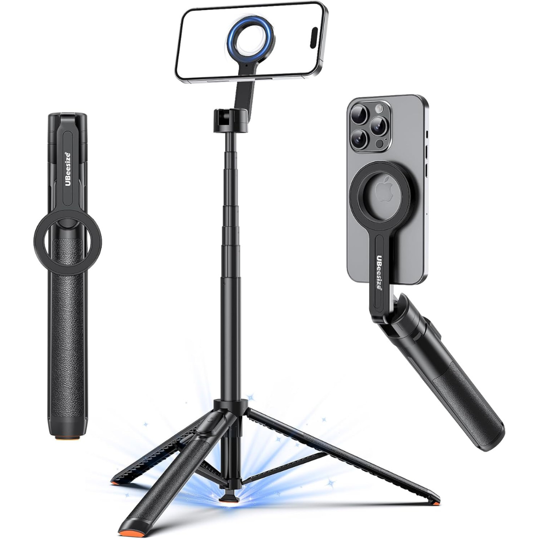 70" Auto-Open MagSafe Magnetic Tripod With Remote