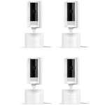 4-Pack Ring Pan-Tilt Indoor Cam With 360 Deg Pan Coverage (Newest Model)