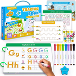 56-Piece Reusable Preschool Learning Activities Kit