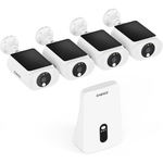Solar-Powered Outdoor Security Cameras 4-Cam Kit