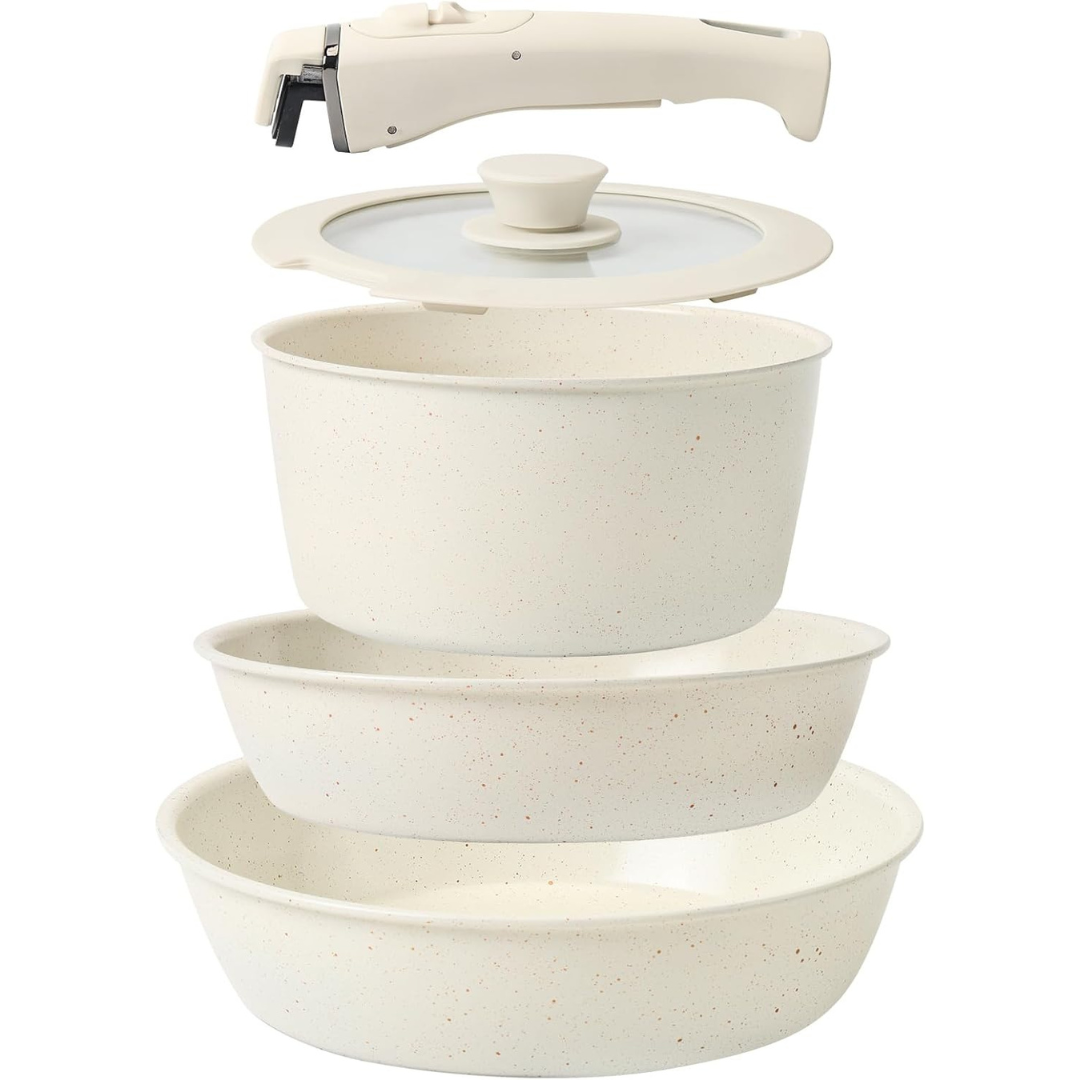 5-Piece Nonstick Ceramic Pots And Pans Set