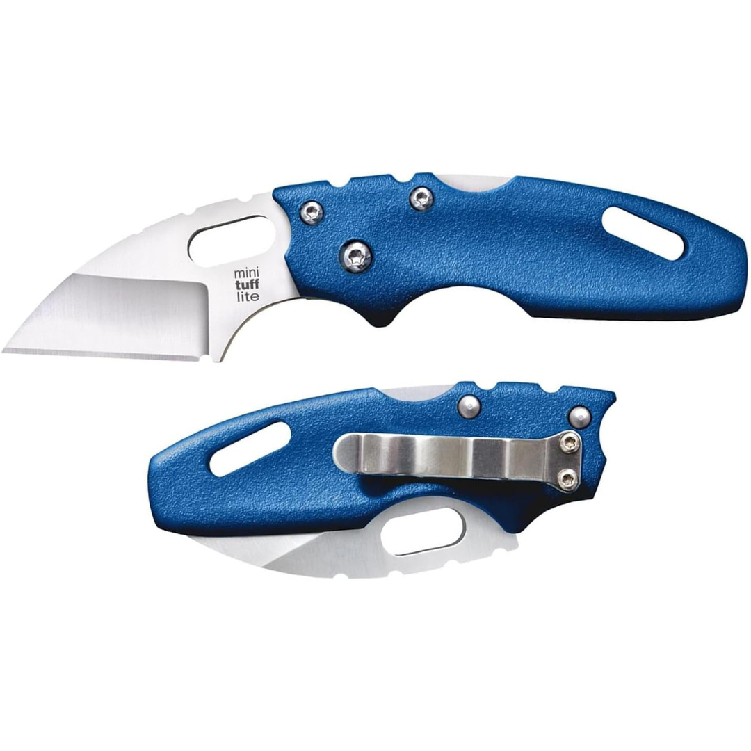 Cold Steel Mini Tuff Lite Knife 2" Sheepsfoot Blade W/ 3" Griv-Ex Handle