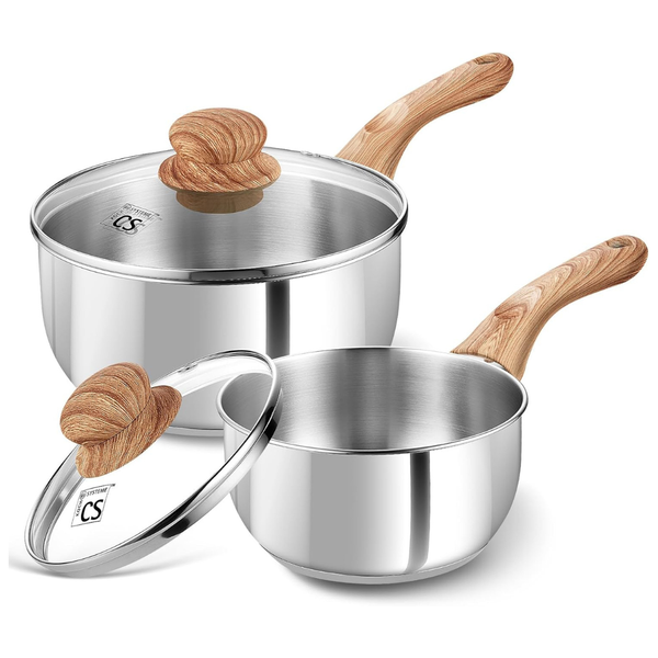 Koch Systeme CS 4-Piece Stainless Steel Sauce Pan with Cool-Touch Bakelite Handle