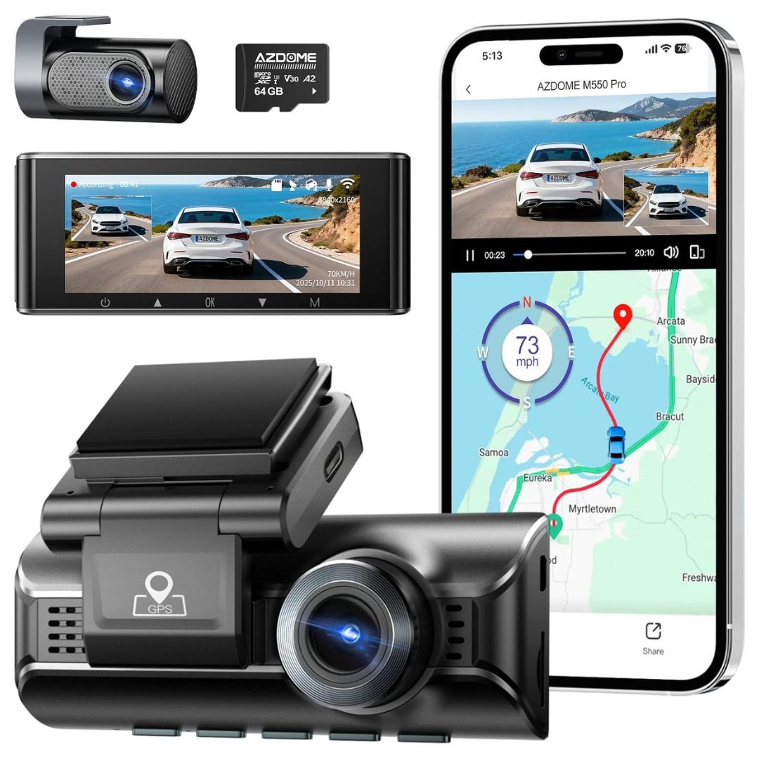 4K+2.5K UHD Night Vision 3.19'' IPS Screen Dashcam