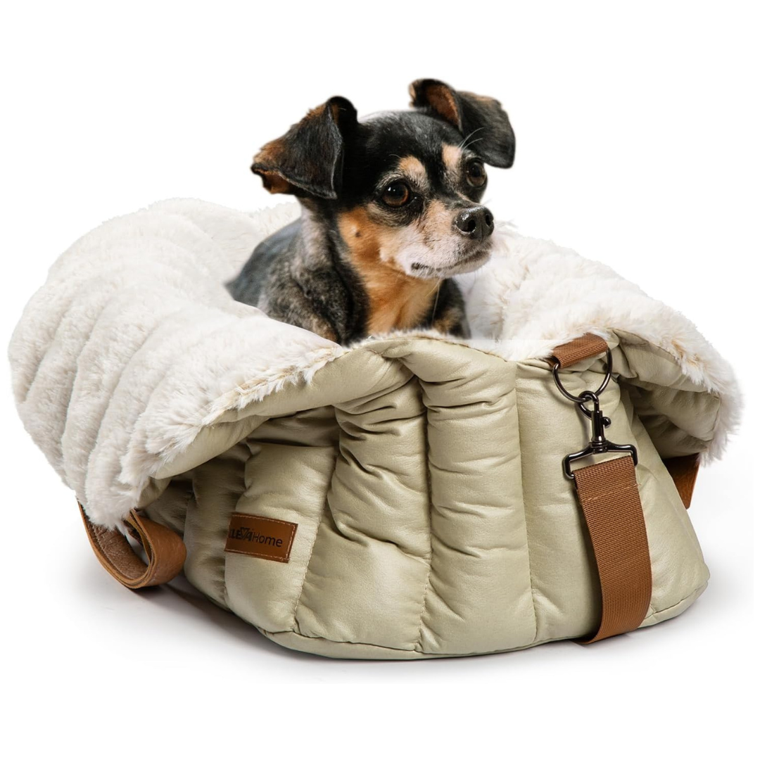 ClevaHome Fleece Travel Carrier Pet Bed (Eucalyptus)