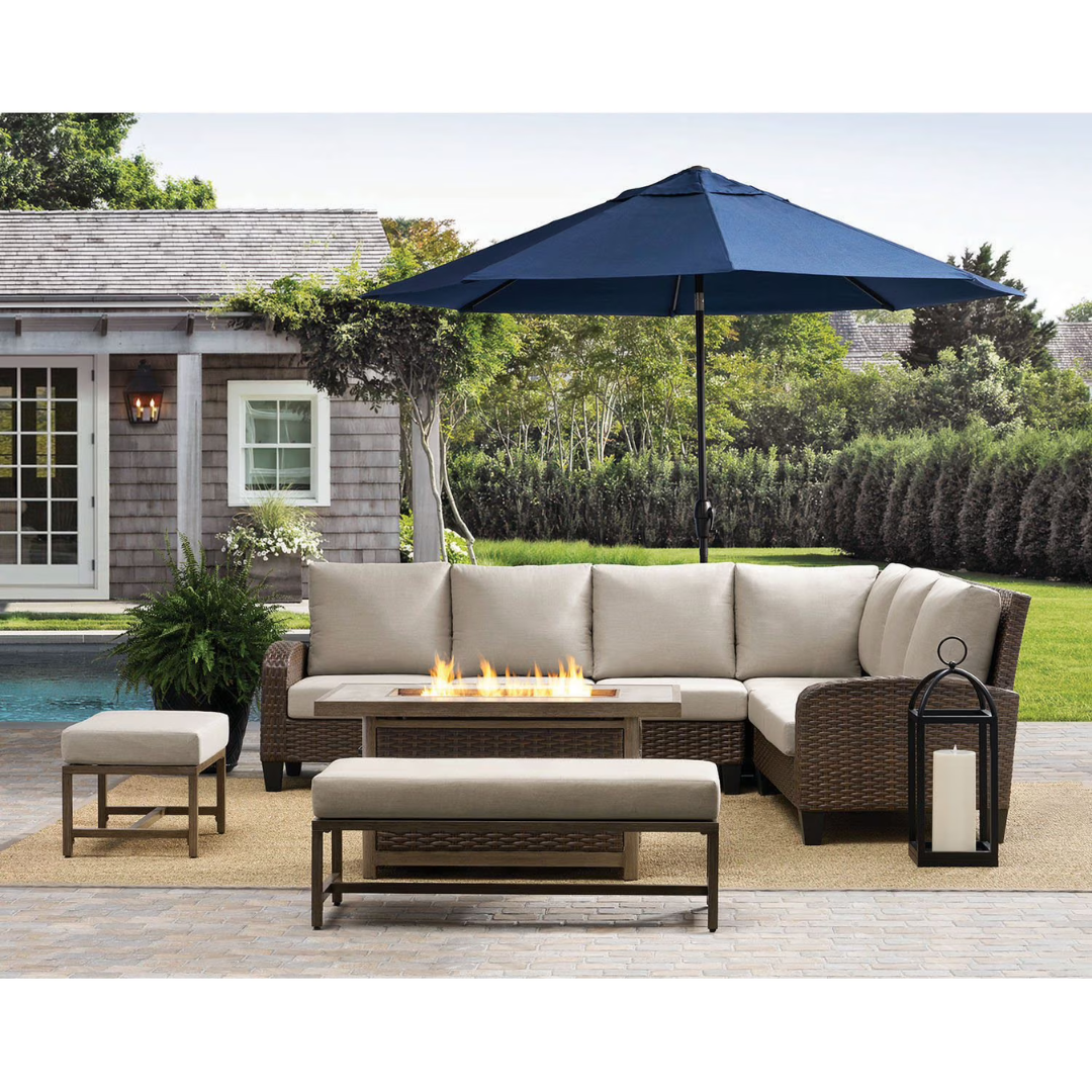 Member's Mark 7-Piece Lewiston Woven Fire Sectional Set