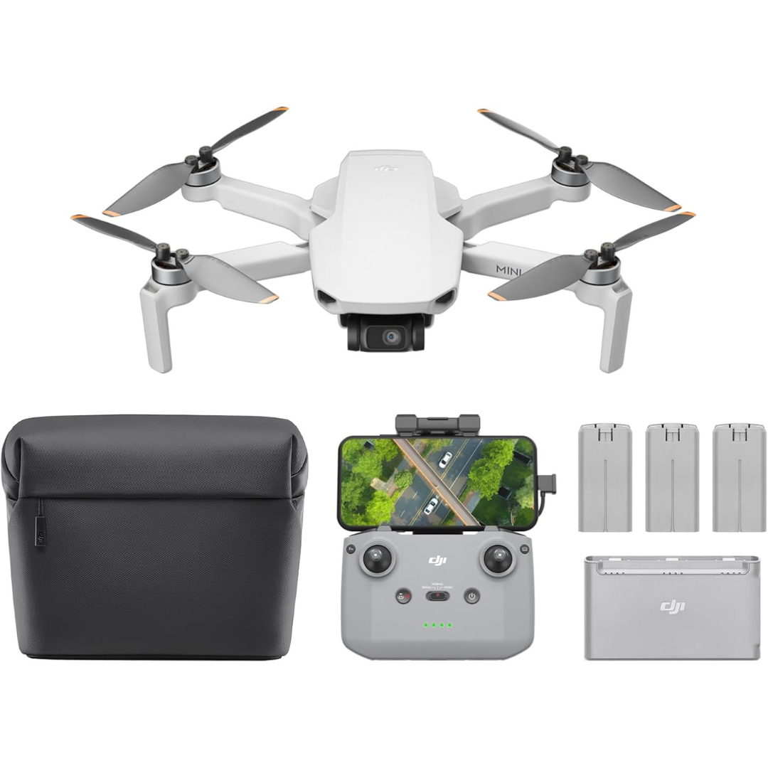 DJI Mini 4K Camera Fly More Combo Drone w/ 3 Batteries & RC-N1C Controller