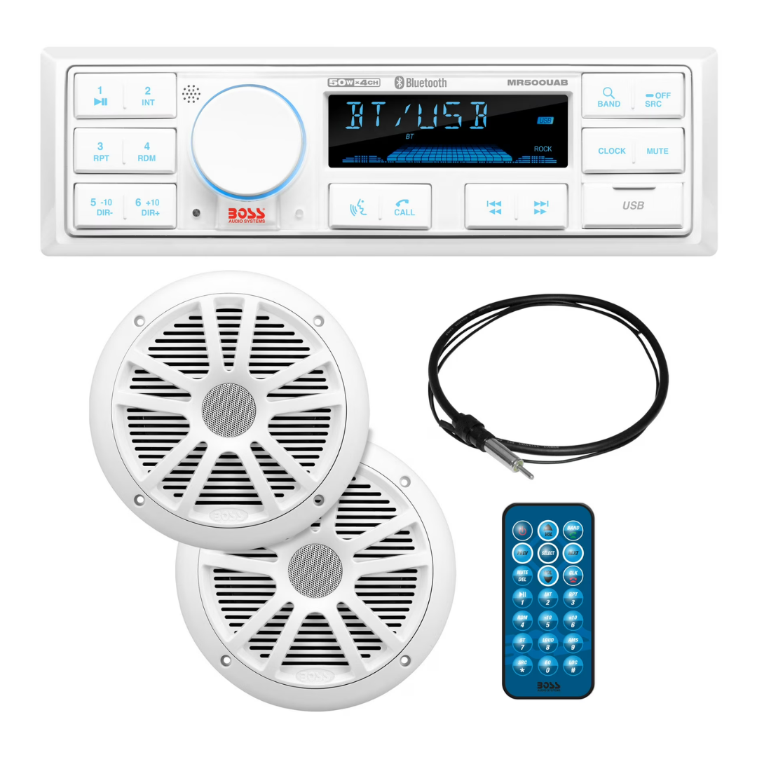 Boss Audio Systems Marine Receiver & Speaker Package