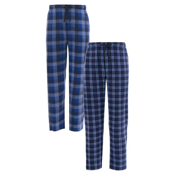 2-Pack Fruit Of The Loom Men's Plaid Fleece Pajama Pant (4 Colors)