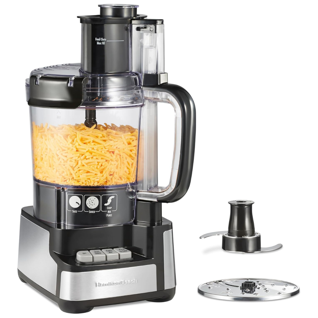 Hamilton Beach 12 Cup Bow Stack & Snap Food Processor And Vegetable Chopper