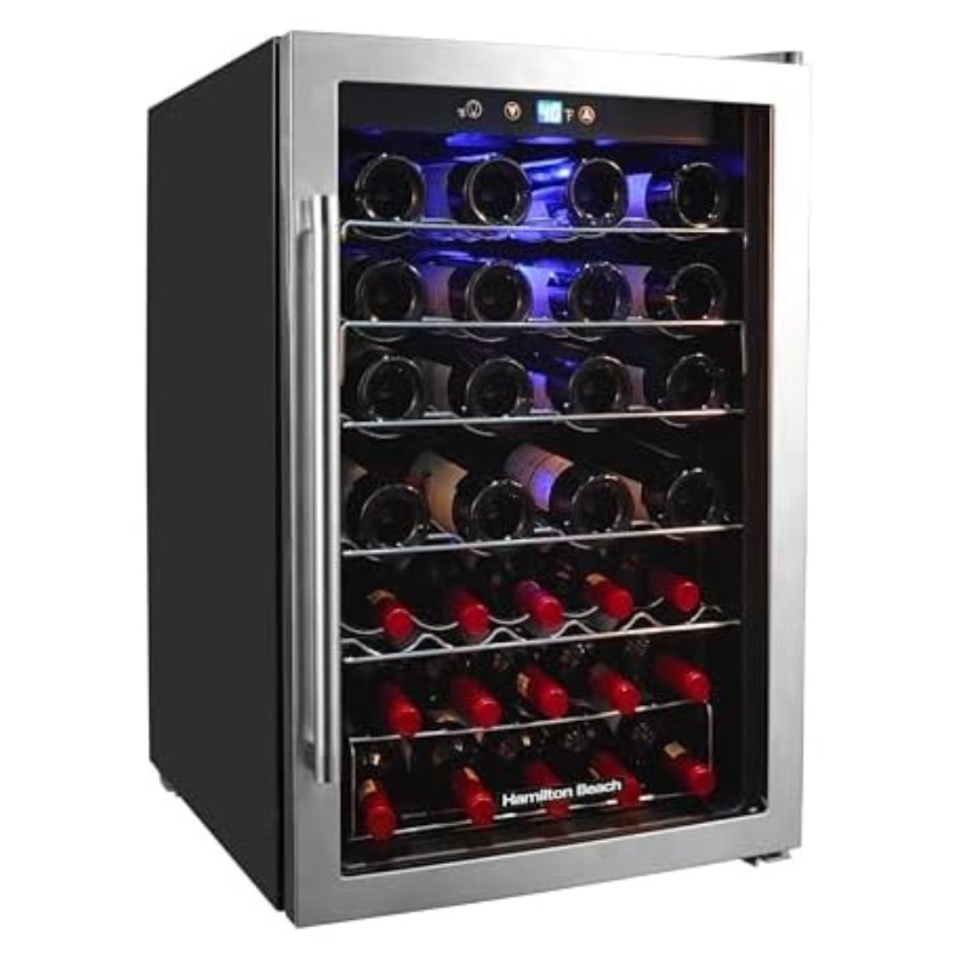 43-Bottle Hamilton Beach Wine Cooler Fridge Cellar
