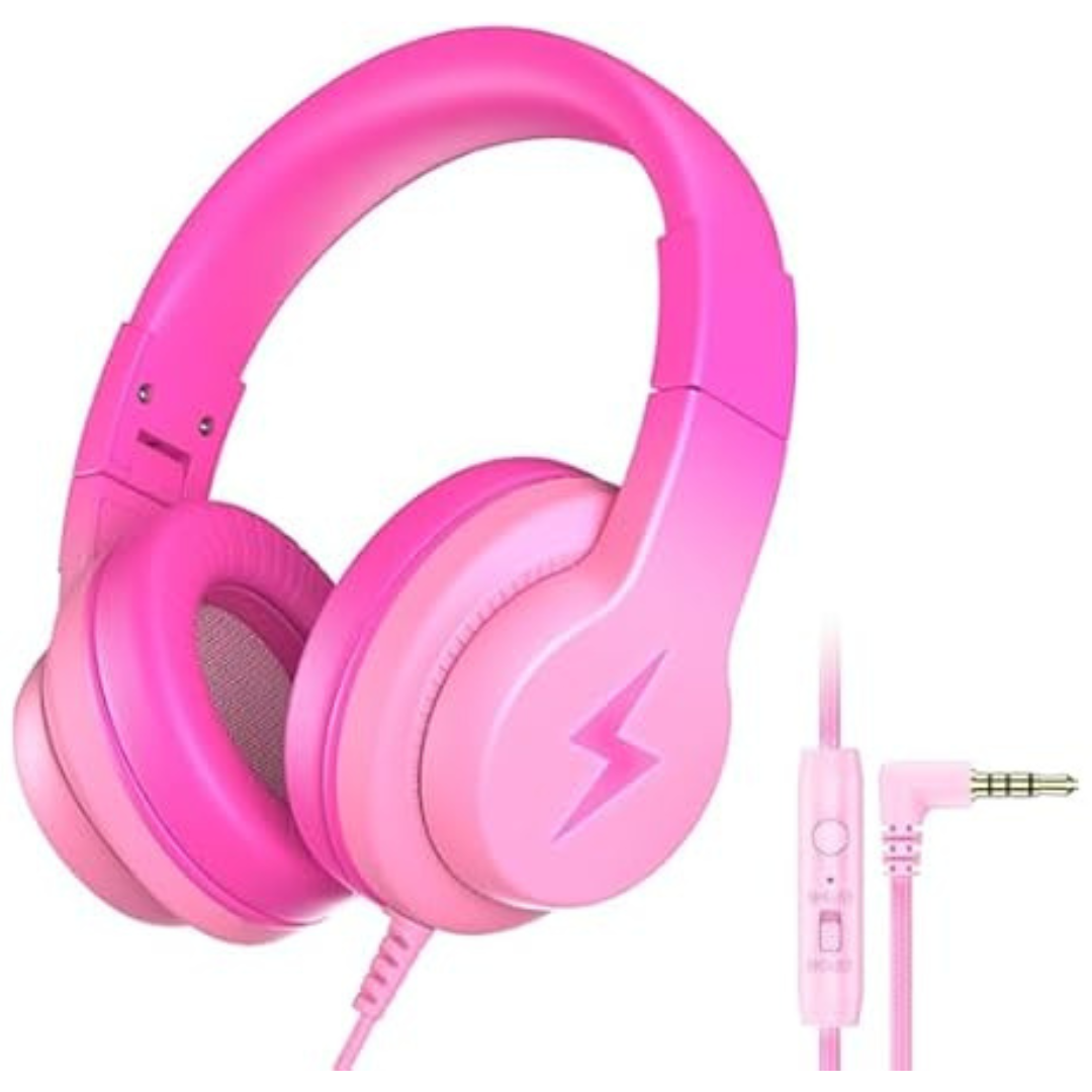 Kids Wired 85/94dB Volume Limiter Headphones With Microphone