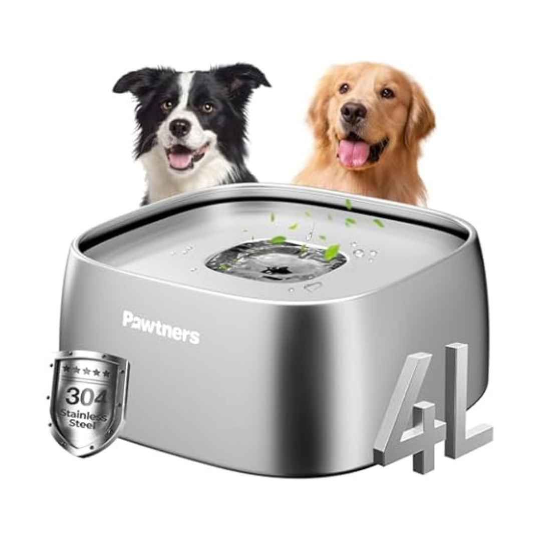 135oz Stainless Steel Dog Water Bowl With Non-Slip Base