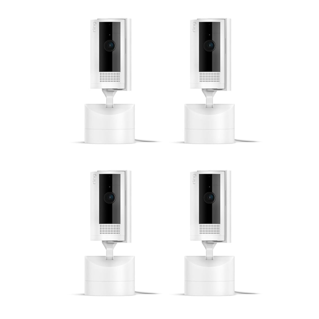 4-Pack Ring Pan-Tilt Indoor Cam With 360º Pan Coverage (Newest Model)
