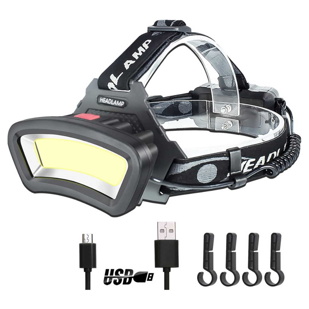 Darkbeam COB 2000 Lumen Rechargeable LED Floodlight Headlamp