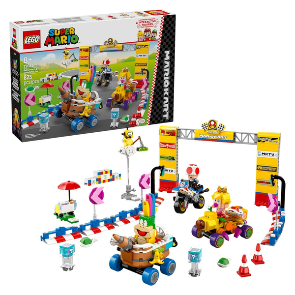 823-Piece LEGO Super Mario Kart Baby Peach & Grand Prix Toy Set (72036)