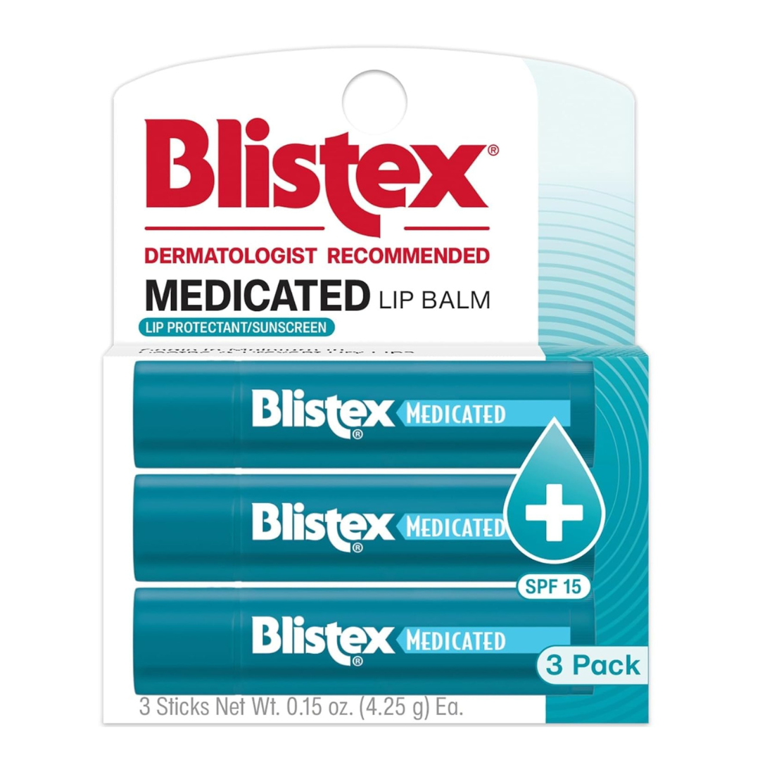 3-Count Blistex SPF 15 Medicated Lip Balm