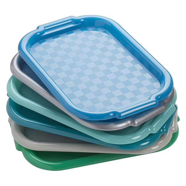 6-Piece ECR4Kids Colorful Plastic Art Trays Set For Kids