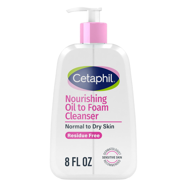 8-Oz Cetaphil Nourishing Oil To Foam Facial Cleanser