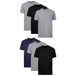 6-Pack Hanes Men's Cotton Moisture-Wicking T-Shirt Undershirts