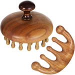 2 Pcs Wooden Scalp Massager