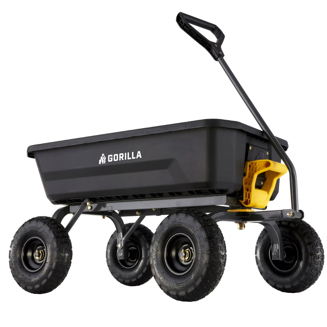 Gorilla Carts 10" Tires 4 Cu. Ft. 600 lb. Poly Garden Cart