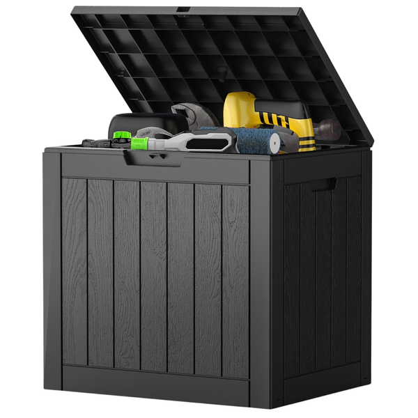 31-Gal Weatherproof Lockable Outdoor Storage Deck Box