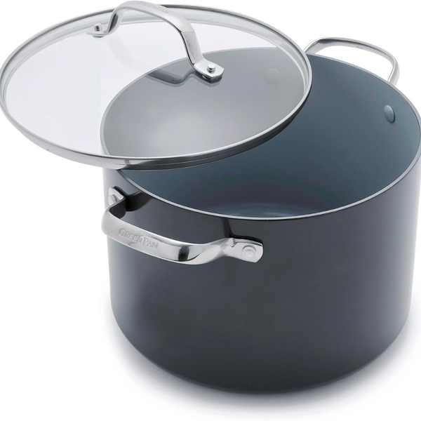 GreenPan Valencia Pro Nonstick 8QT Stock Pot With Lid