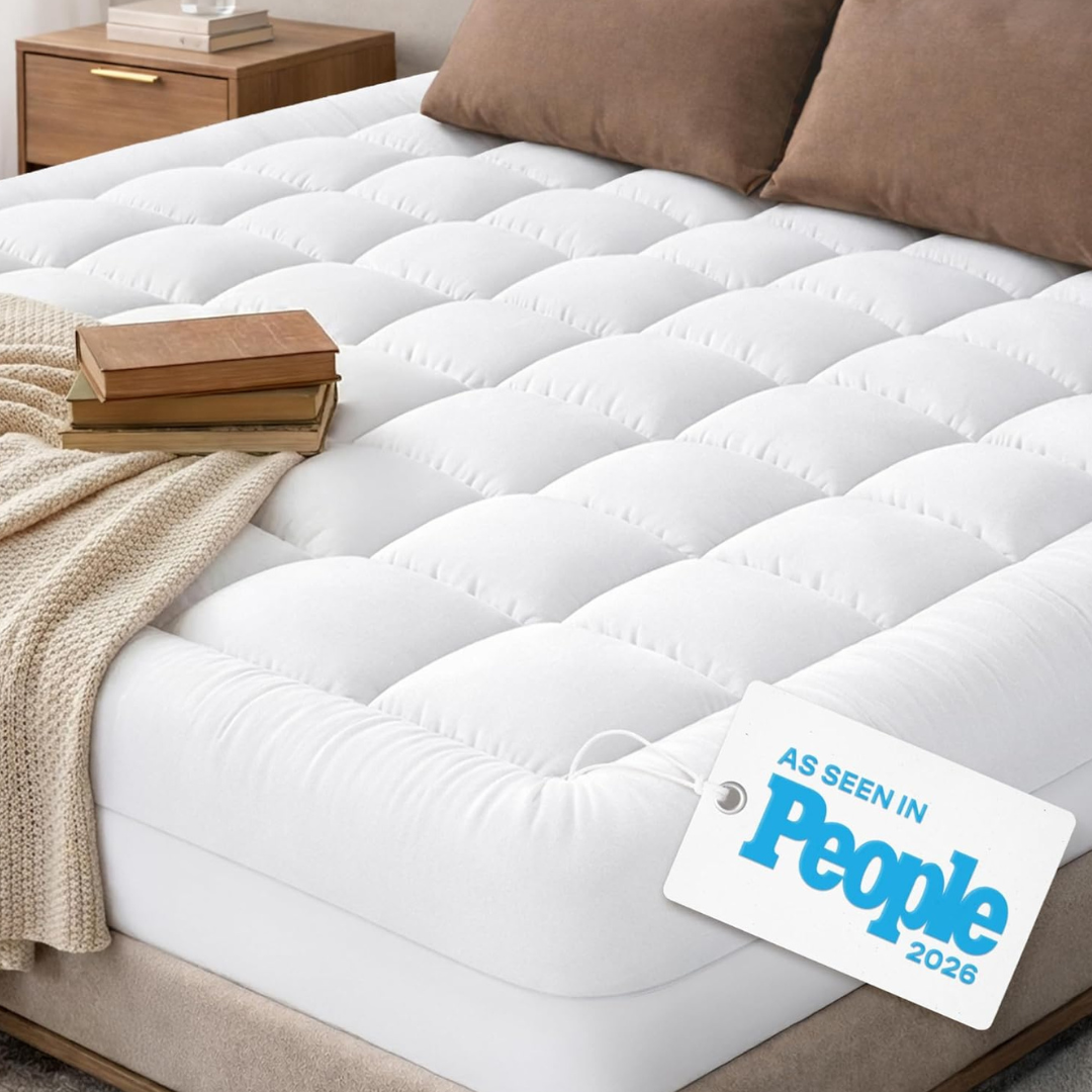 Niagara Sleep Solution 100% Cotton Cloud-Like Queen Mattress Topper (White)