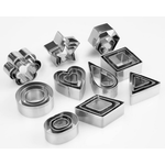 30-Piece Mini Stainless Steel Shapes Cookie Cutter Set