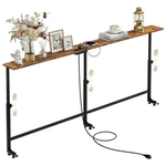 70.9" Adjustable Behind Sofa Table With Outlet