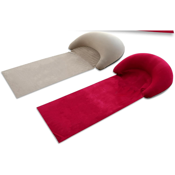 2-Pack Loneedy Portable Beach Blanket with Inflatable Headrest