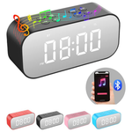Mirror LED Display Alarm Clock w/ Bluetooth Speaker (Various)
