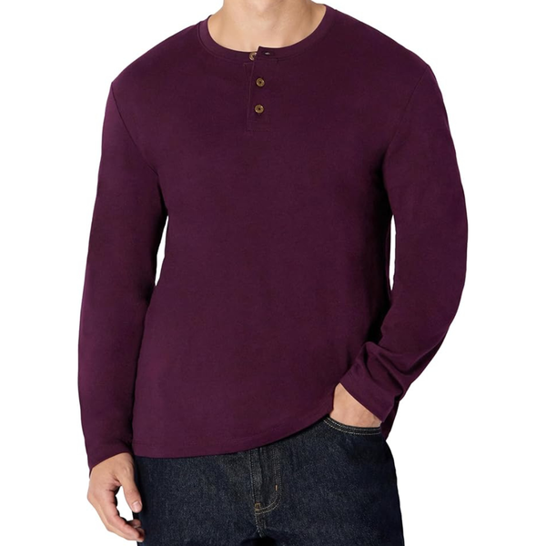 Amazon Essentials Men's Long-Sleeve Henley Shirt