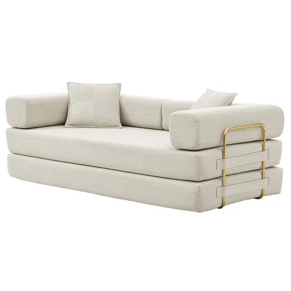 4-in-1 Folding Convertible Sofa Bed With Fixed-Shape Frame