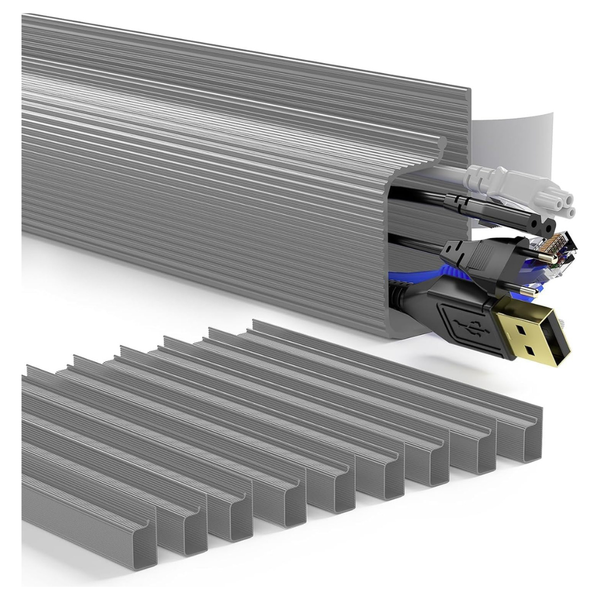 10-Pack 157" Safe & Tidy Under Desk Cable Management