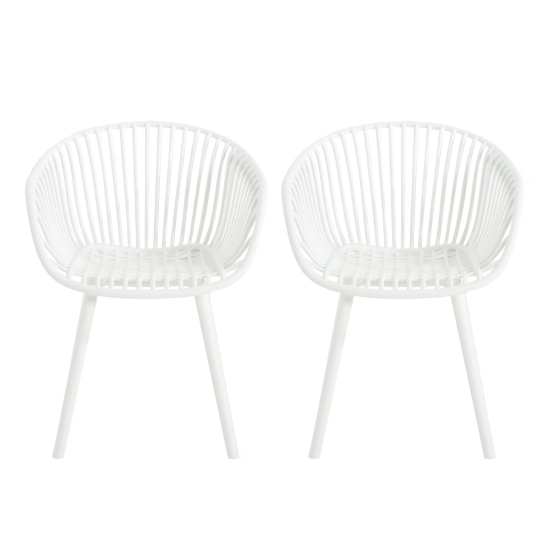 2-Set Patio Polypropelene Accent Chairs