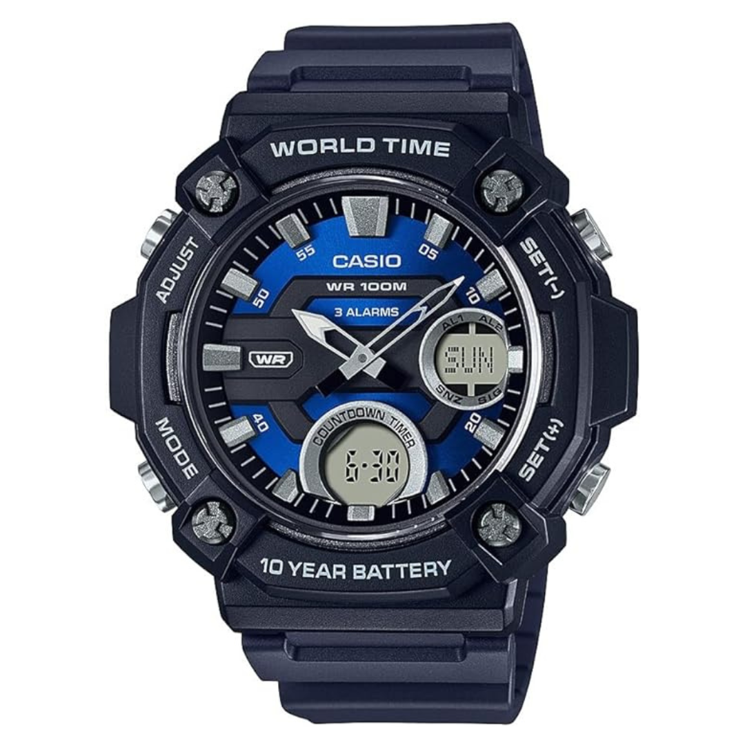 Casio Men's Heavy Duty Analog-Digital World Time Watch
