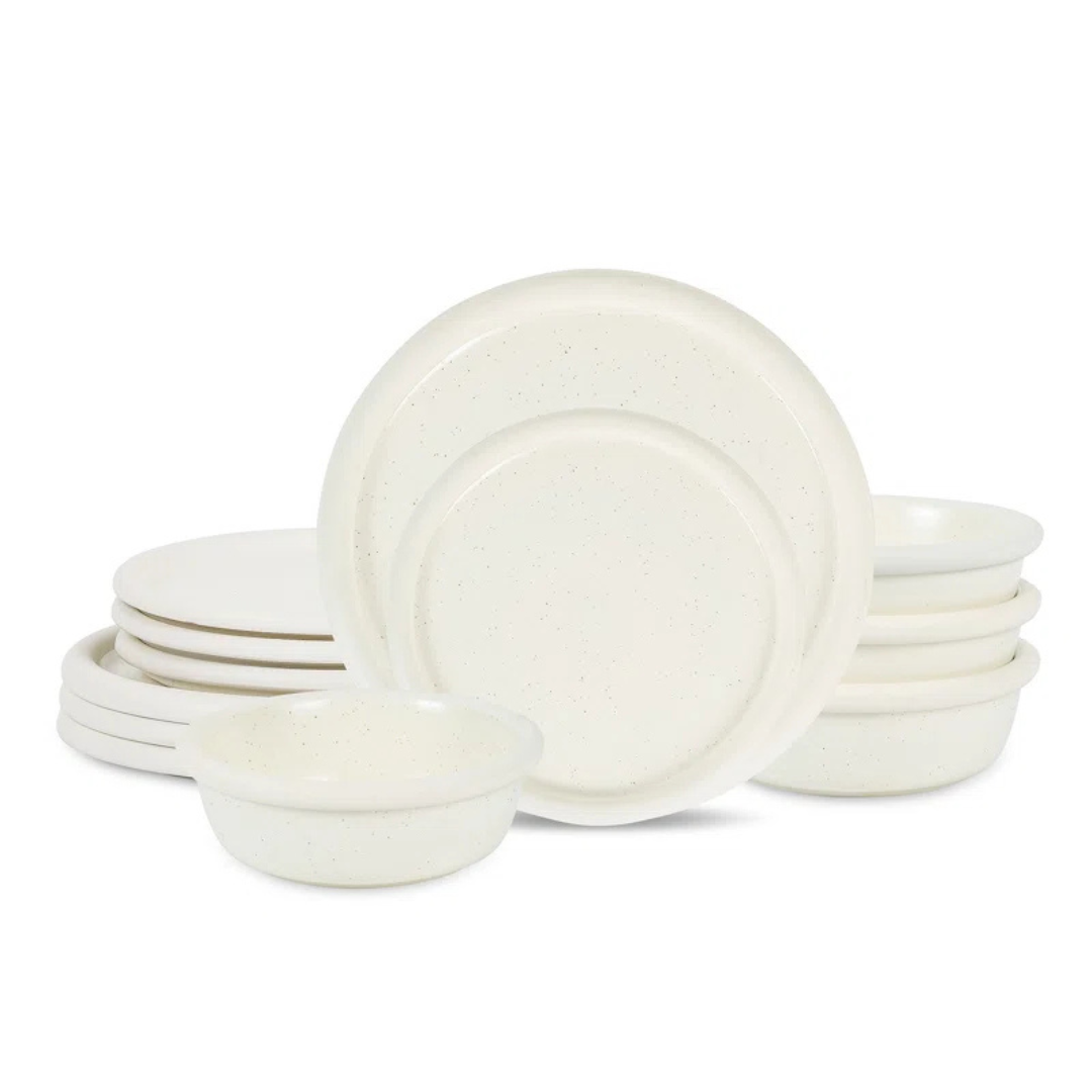 12-Piece Stone Lain Capri Stoneware Dinnerware Set