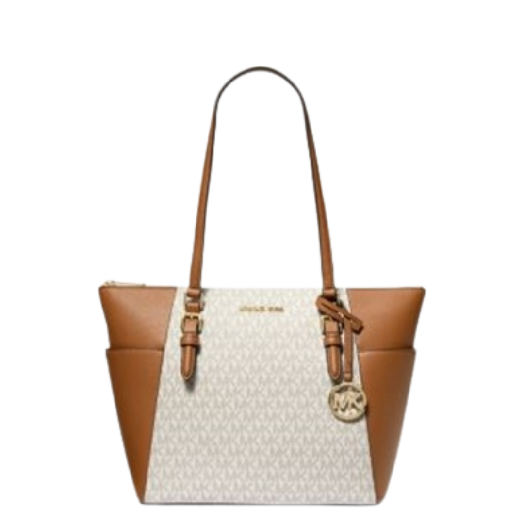 Michael Kors Charlotte Signature Large Top Zip Tote